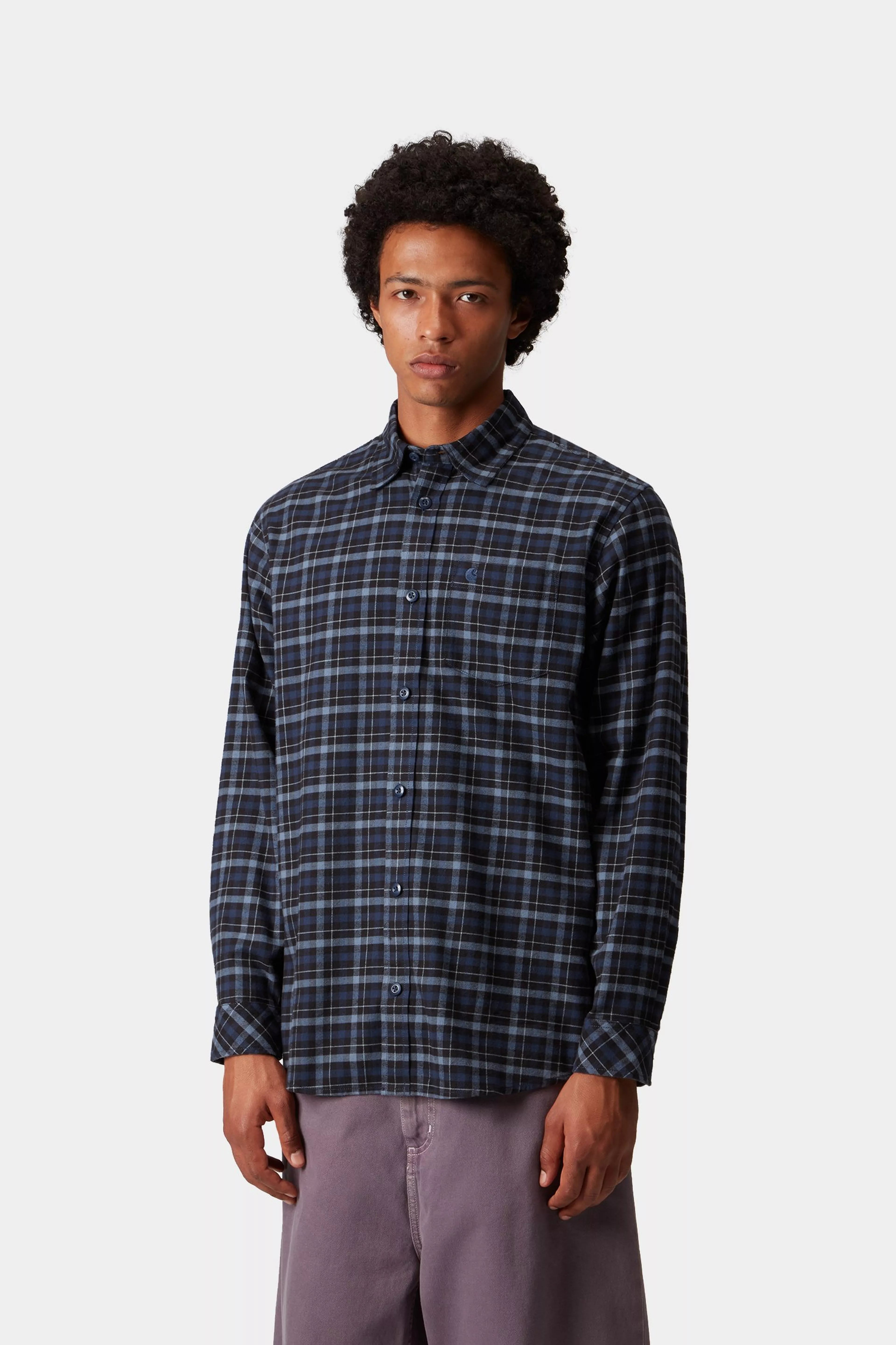 Carhartt L/S Widmark Shirt - Widmark Check Jupiter - Stencil