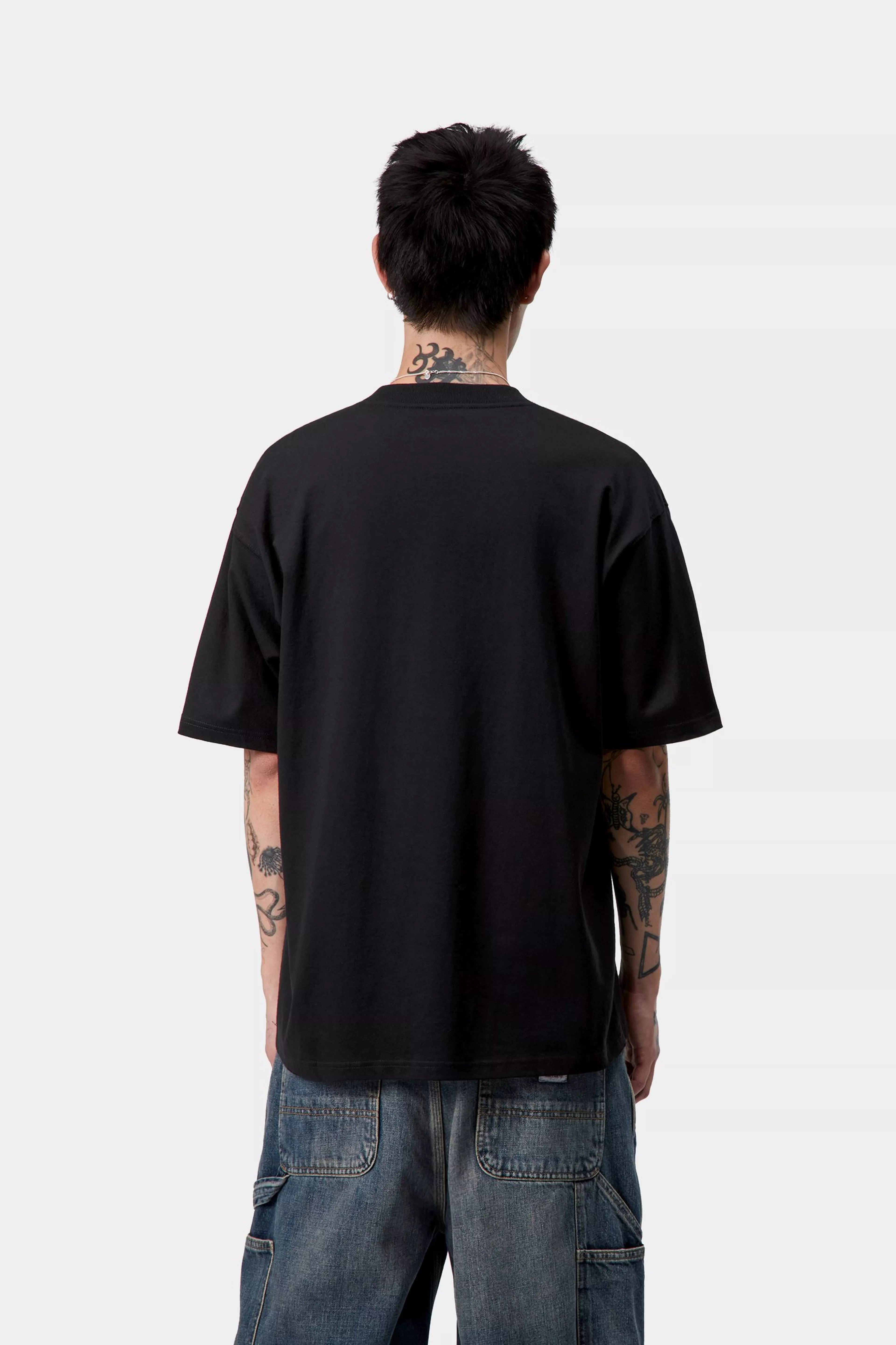 Carhartt S/S Schooling Heart T-Shirt - Black - Stencil