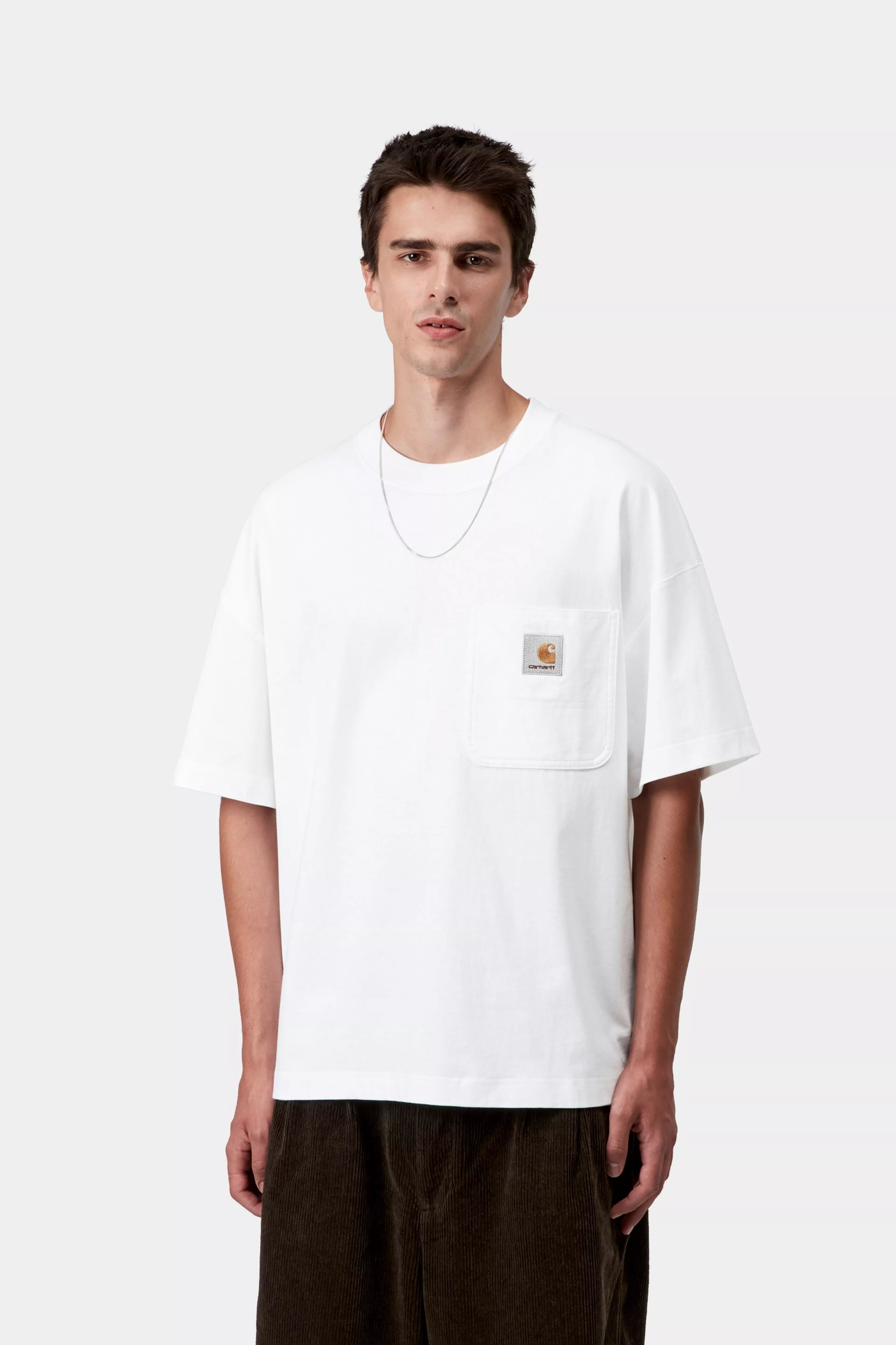 Carhartt S/S Work Pocket Tee - White - Stencil