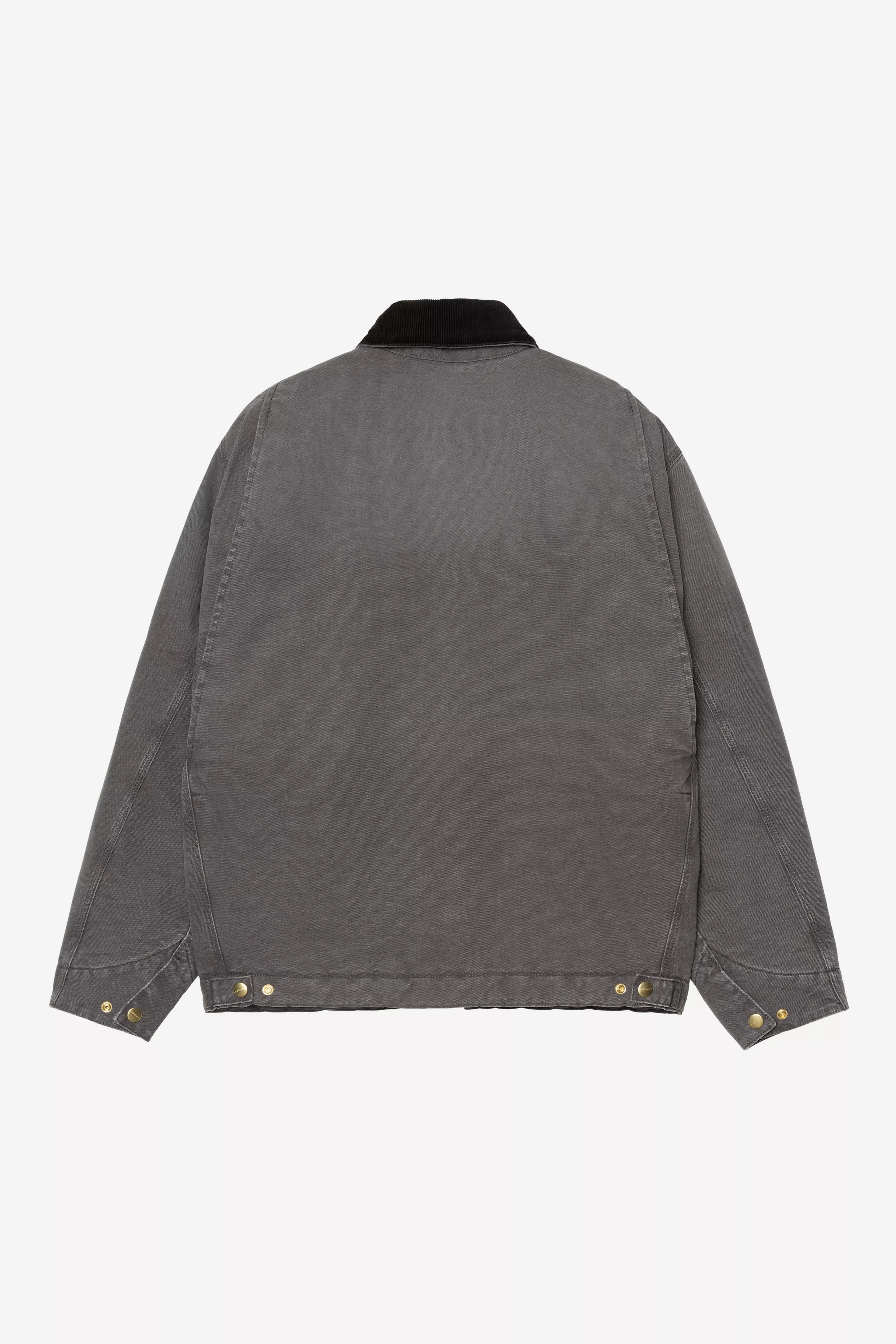 Carhartt OG Detroit Jacket - Graphite / Black Stone Canvas - Quilted Liner - Stencil