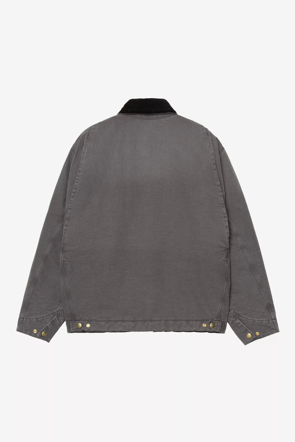 Carhartt OG Detroit Jacket - Graphite / Black Stone Canvas - Quilted Liner