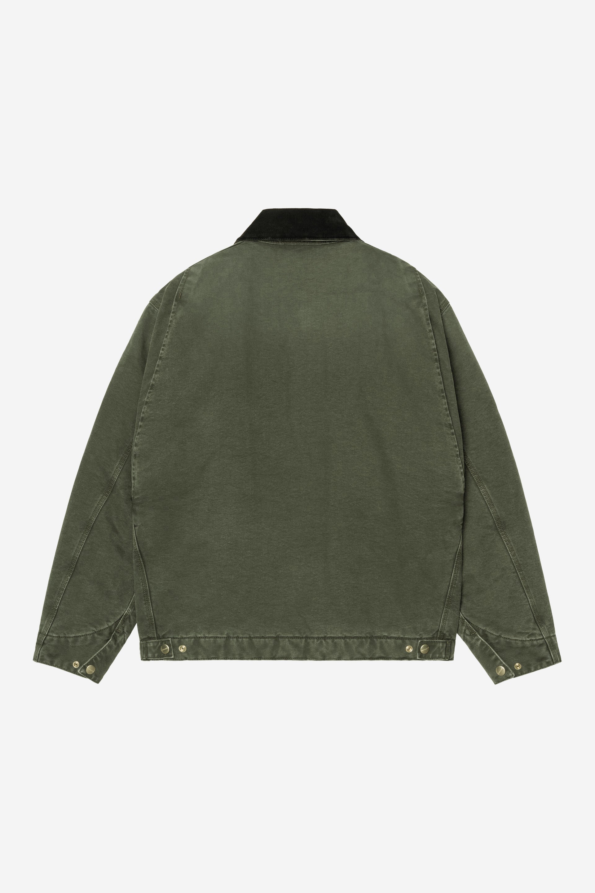 Carhartt OG Detroit Jacket - Olive / Black Stone Canvas - Quilted Liner - Stencil