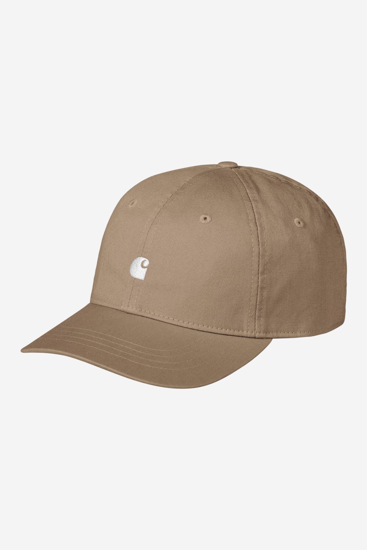 Carhartt Madison Logo Cap - Leather/White - Stencil