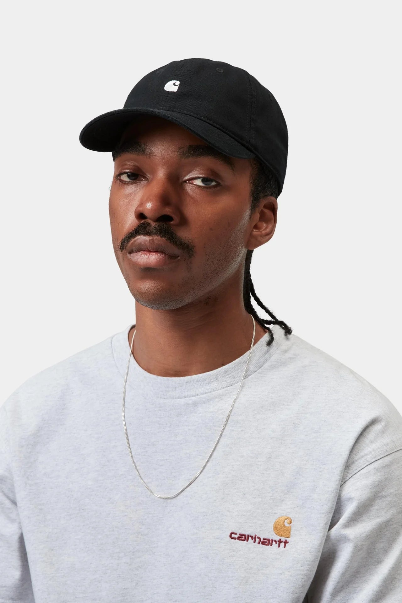 Carhartt Madison Logo Cap - Black/White - Stencil