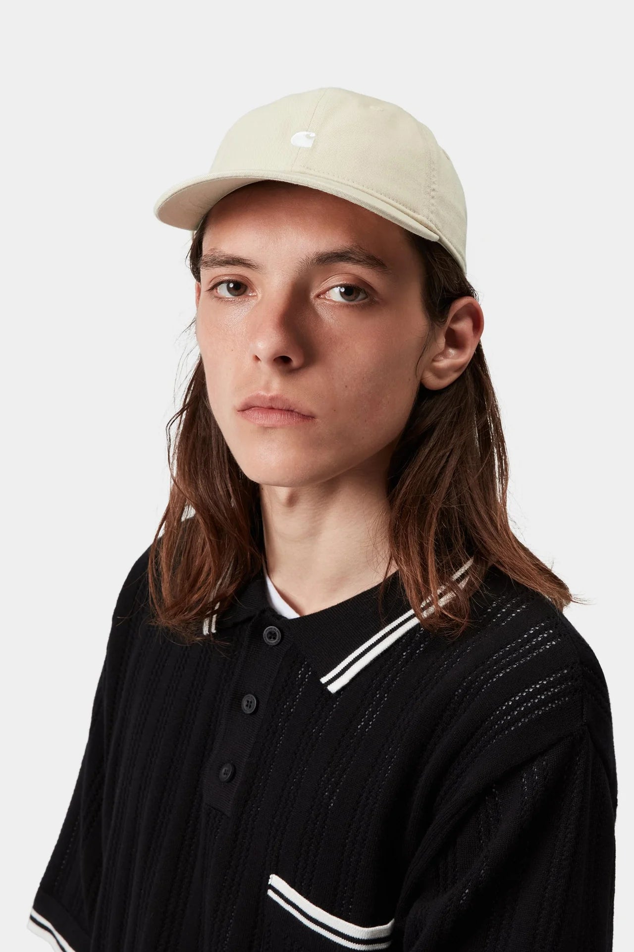 Carhartt Madison Logo Cap - Stone/White - Stencil