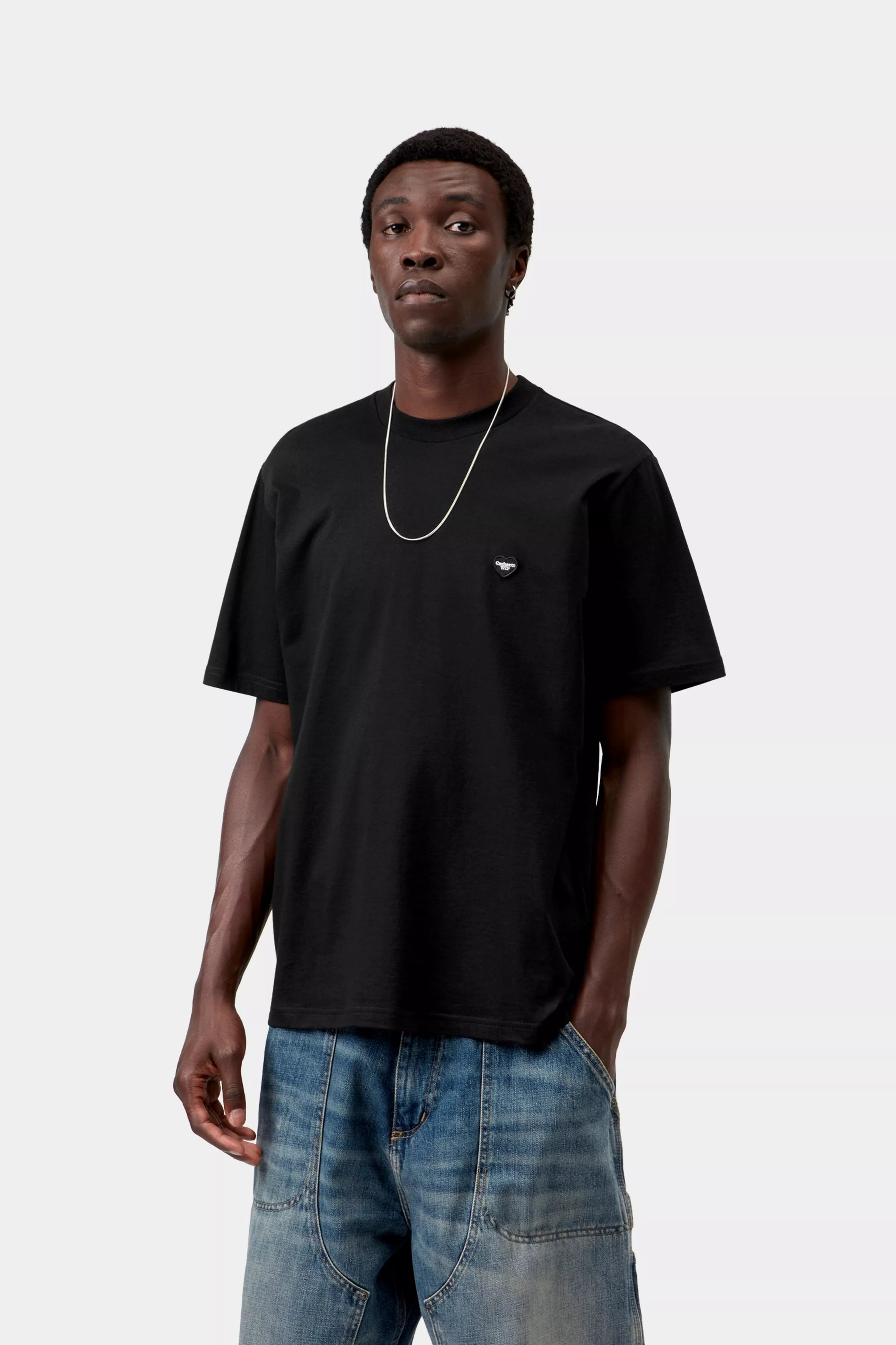 Carhartt S/S Small Heart T-Shirt - Black / Black