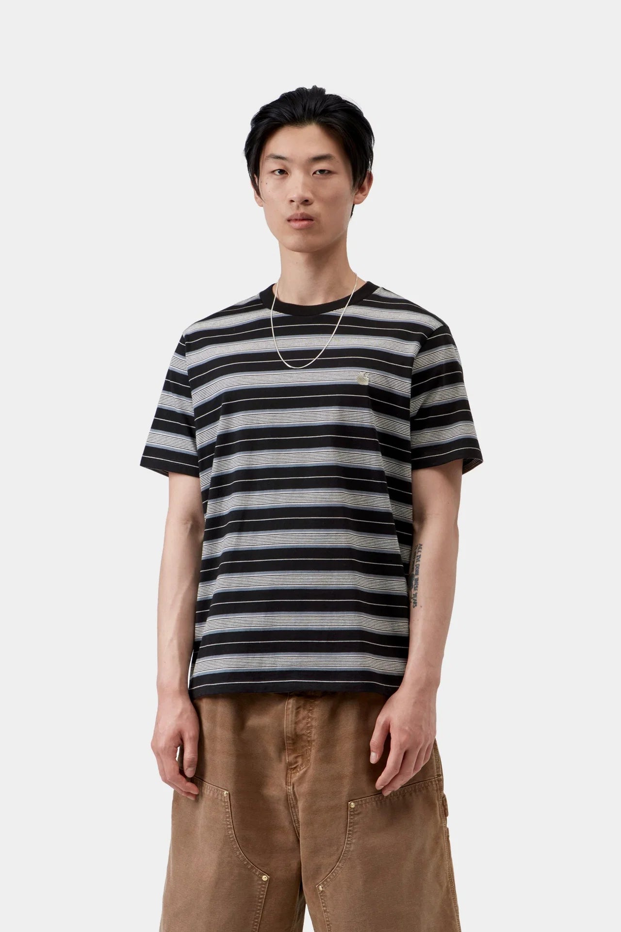Carhartt S/S Bronson T-Shirt - Bronson Stripe, Black