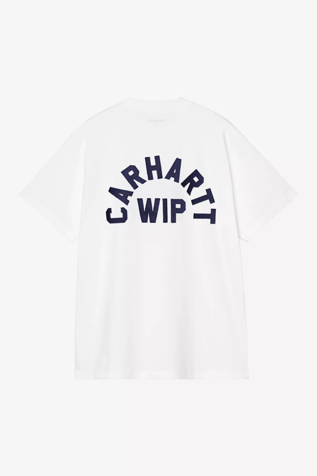 Carhartt S/S Arch Script T-Shirt - White / Dark Navy