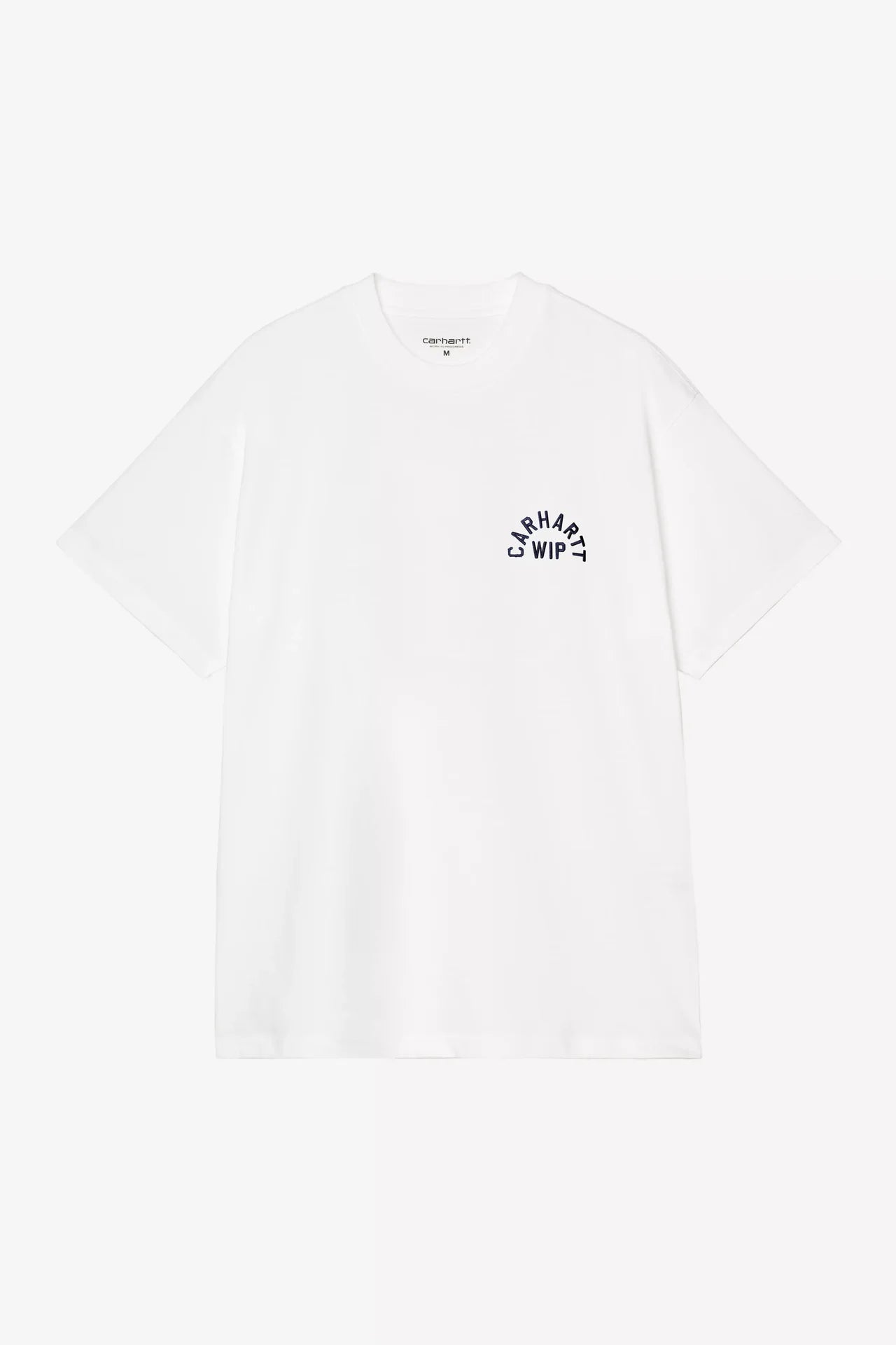 Carhartt S/S Arch Script T-Shirt - White / Dark Navy
