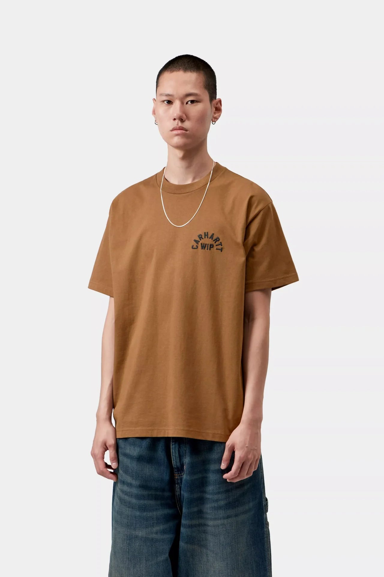 Carhartt S/S Arch Script T-Shirt - WIP H Brown/Black