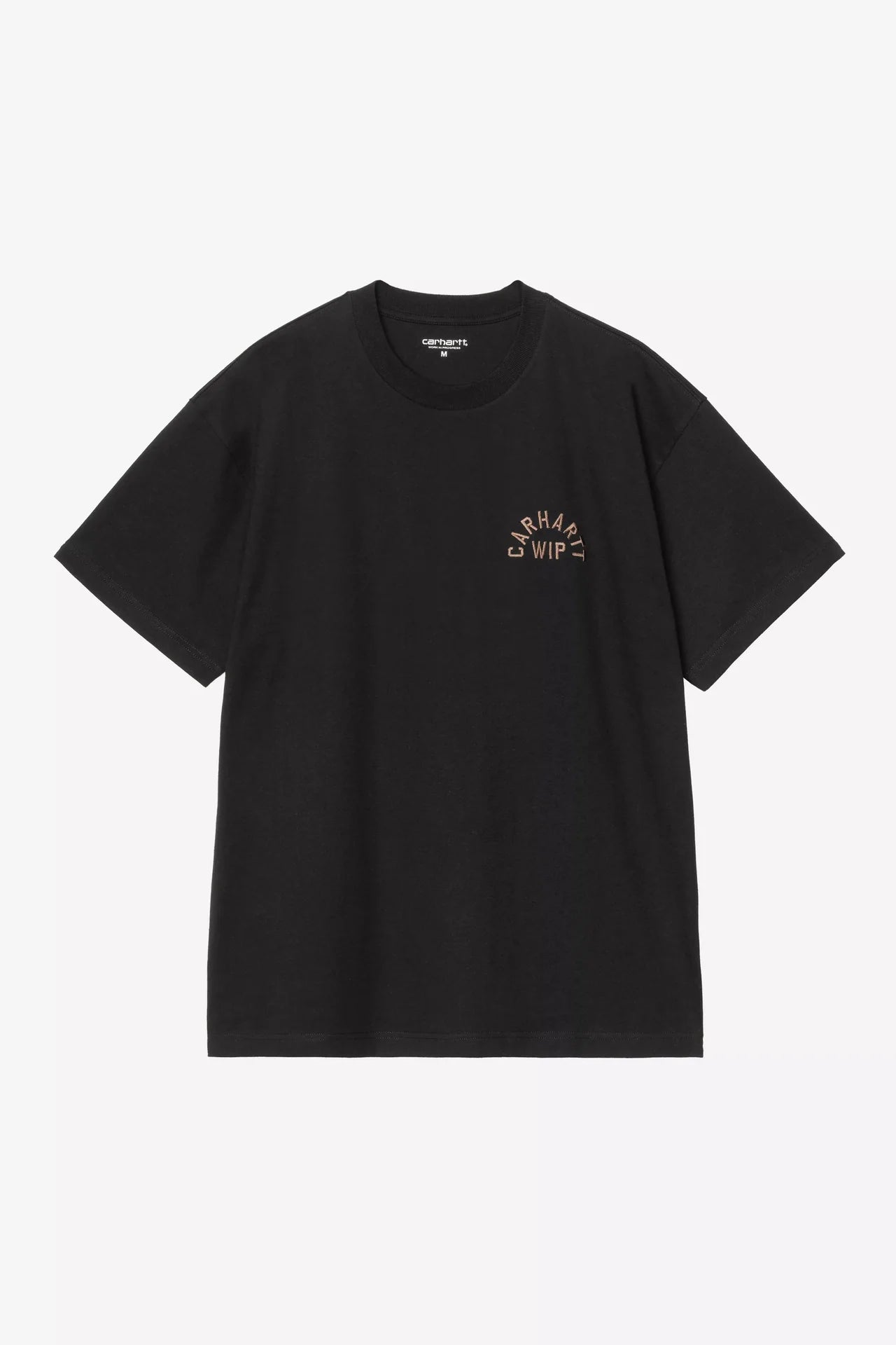 Carhartt S/S Arch Script T-Shirt - Black / WIP H Brown