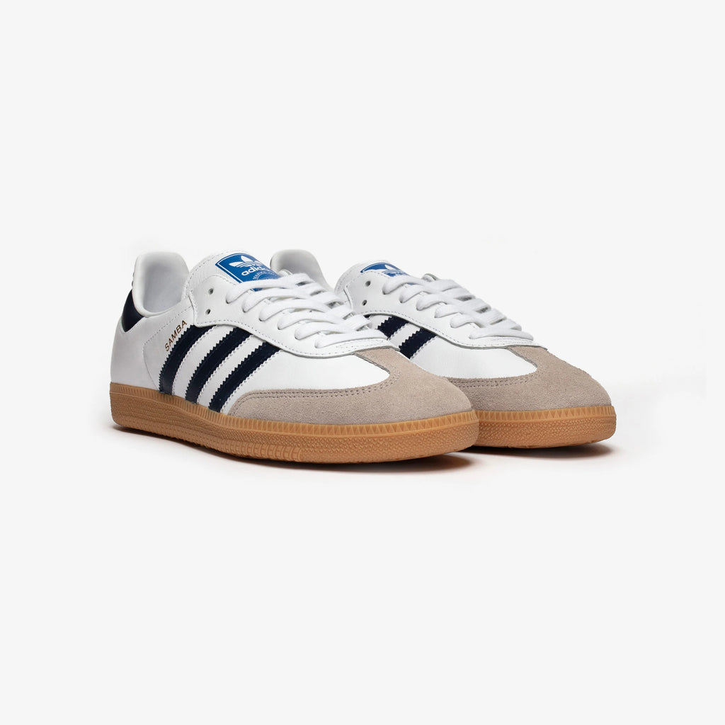 Adidas Samba OG Cloud White / Night Indigo / Gum – Stencil