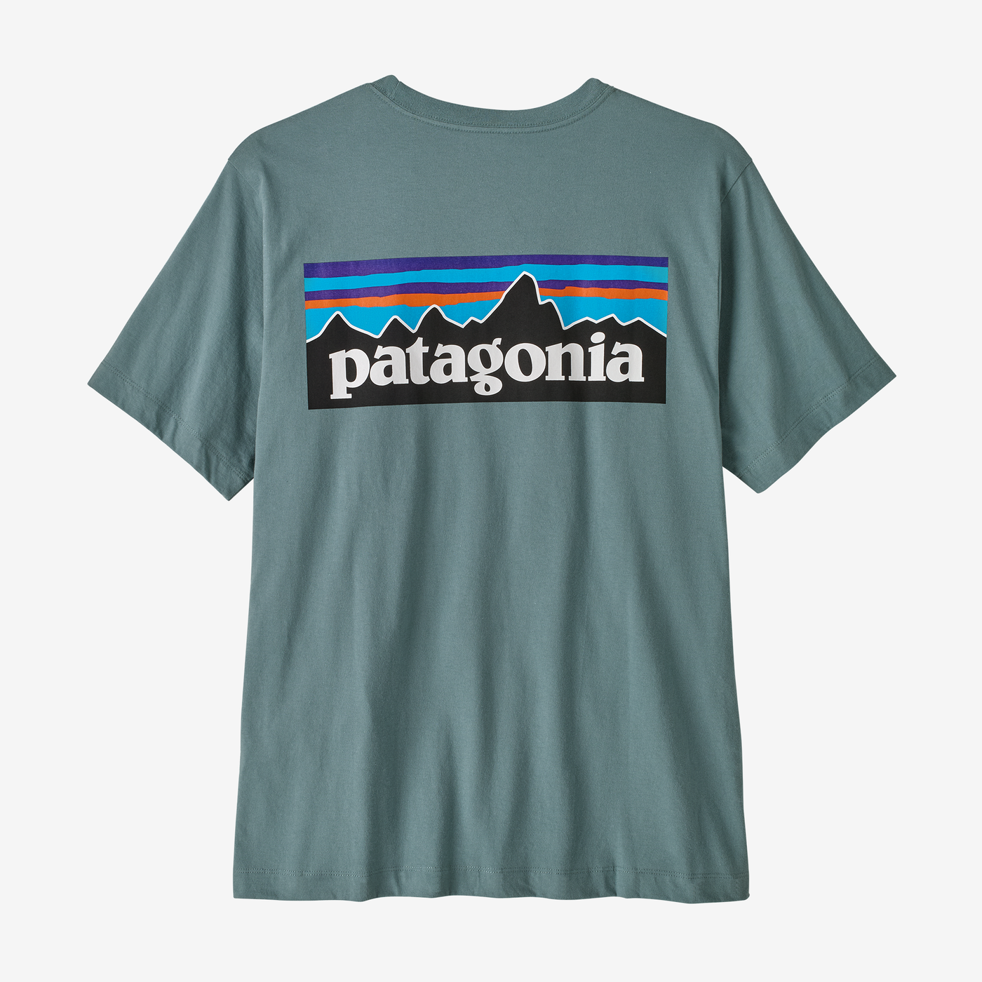 Patagonia Men's P-6 Logo T-Shirt - Blue Sage - Stencil