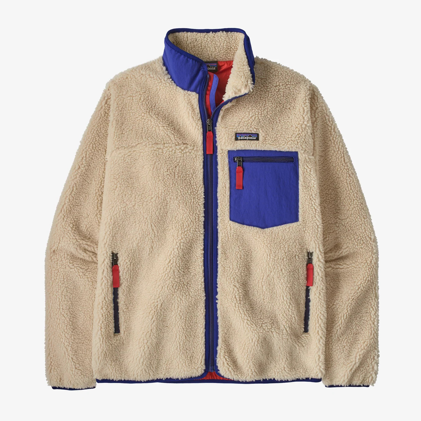 Patagonia Men's Classic Retro-X Jacket - Dark Natural with Cobalt Blue - Stencil