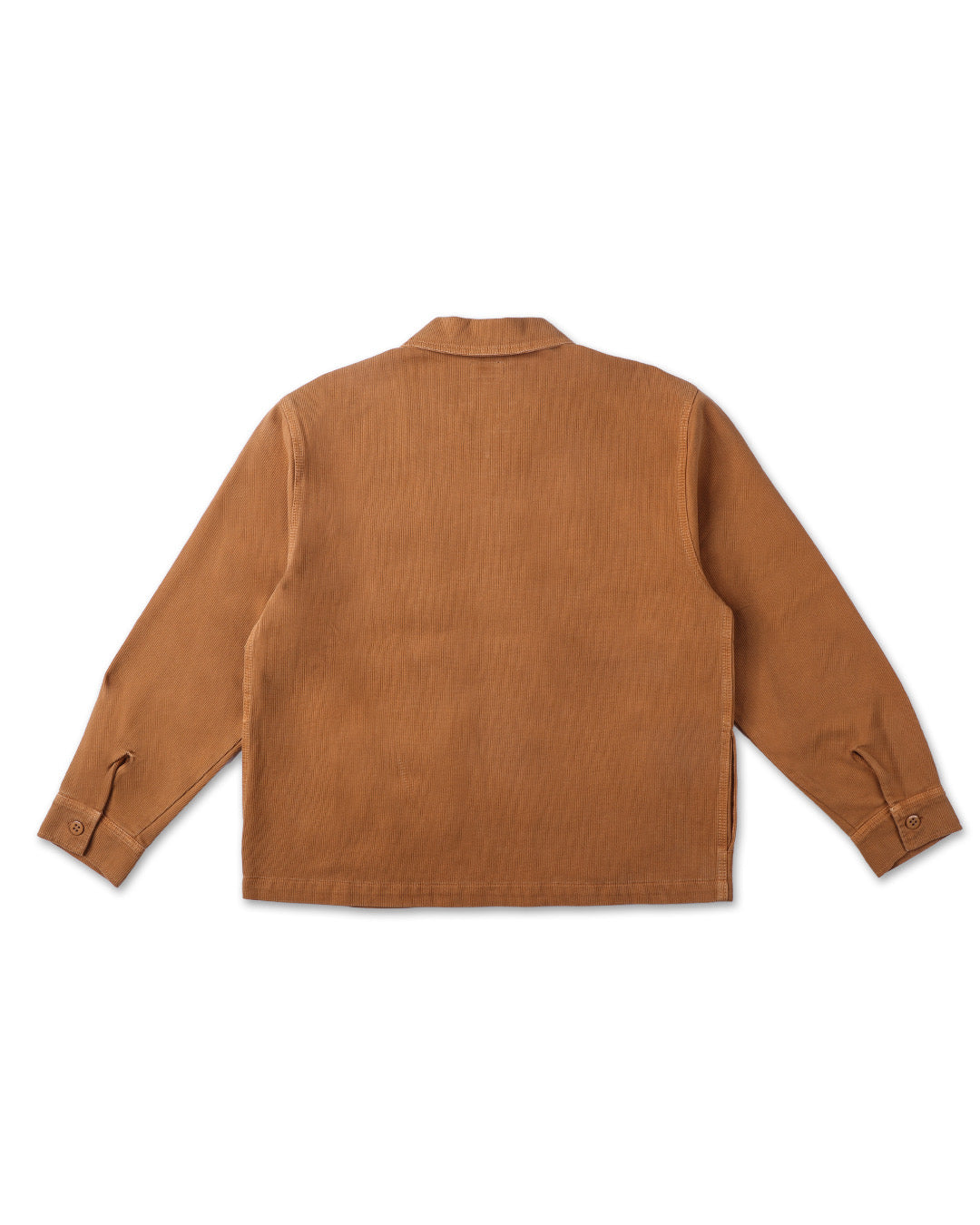 Stan Ray Long Sleeve Zip Through Shirt - Brown Sugar