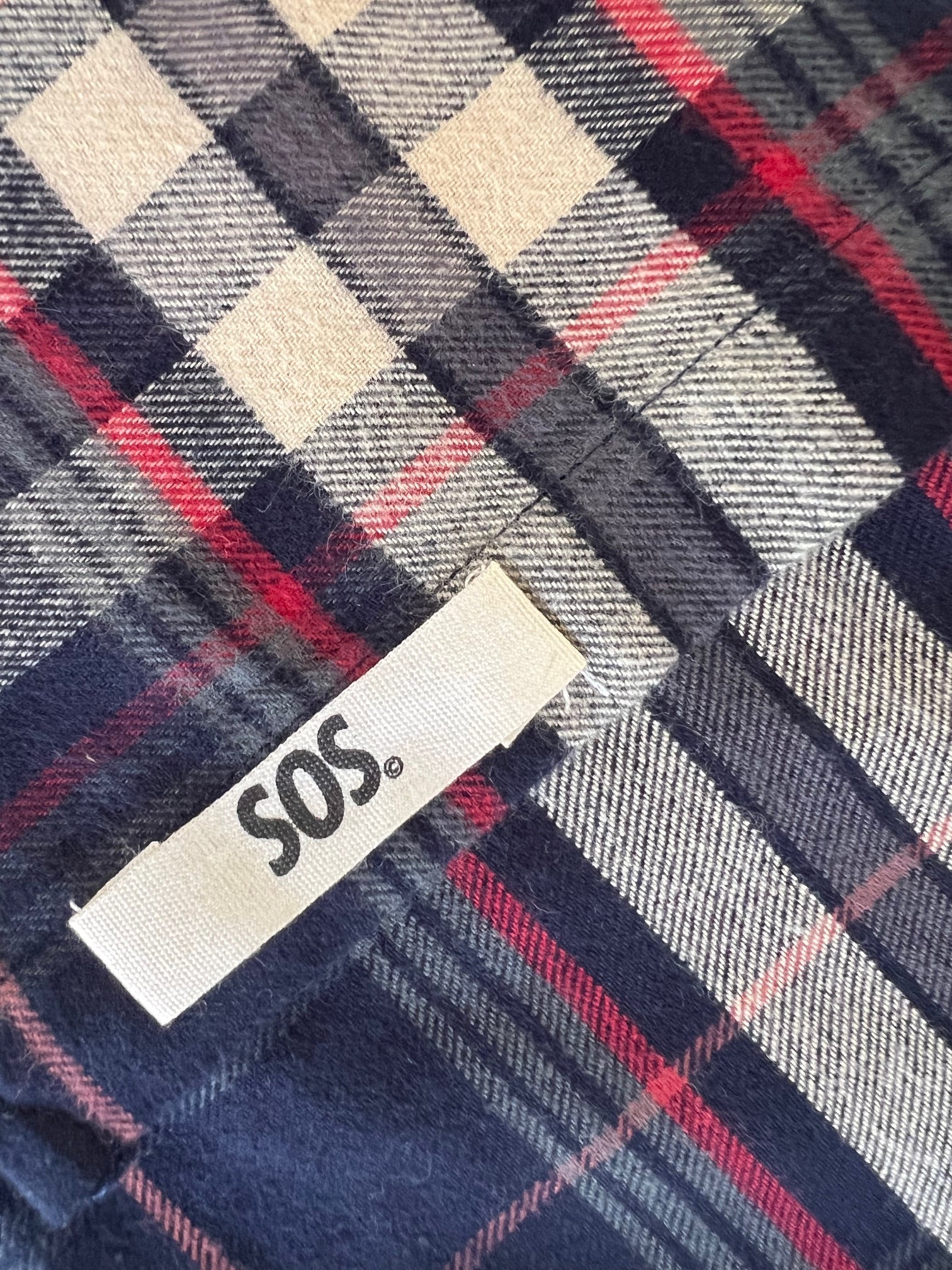 SOS Hereford Flannel L/S Shirt - Navy Plaid - Stencil