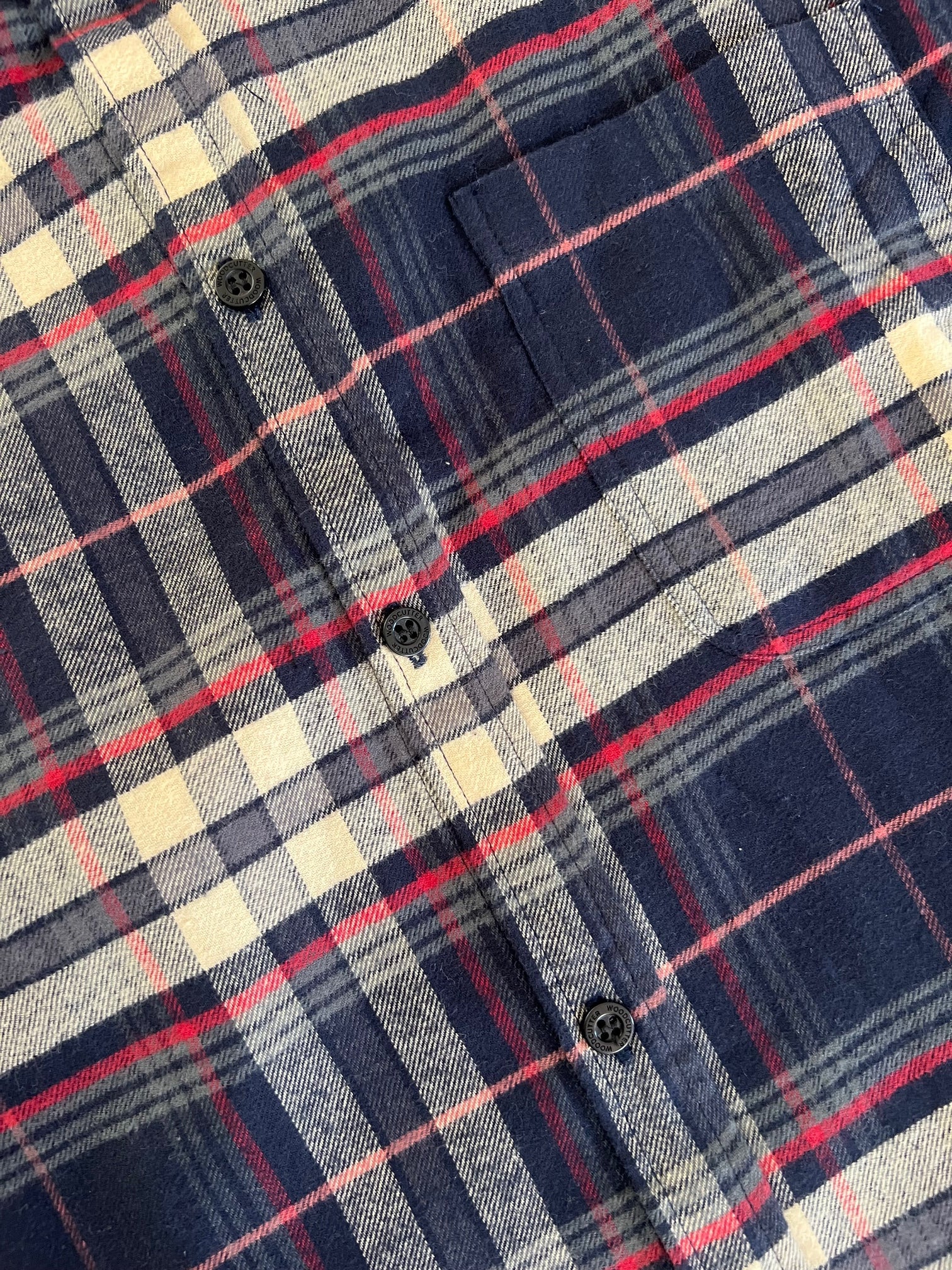 SOS Hereford Flannel L/S Shirt - Navy Plaid - Stencil