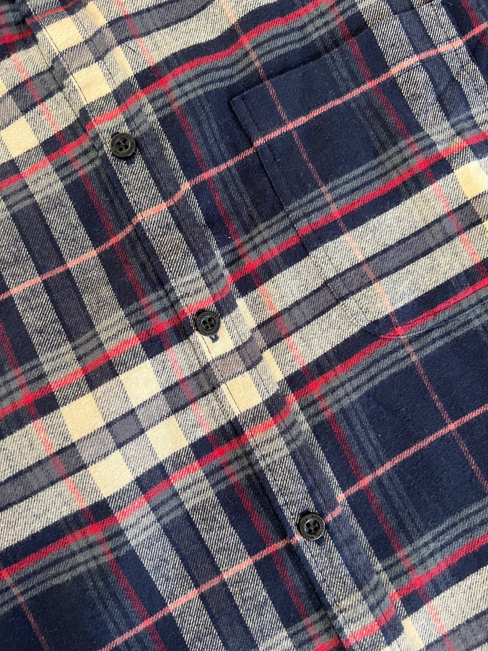 SOS Hereford Flannel L/S Shirt - Navy Plaid