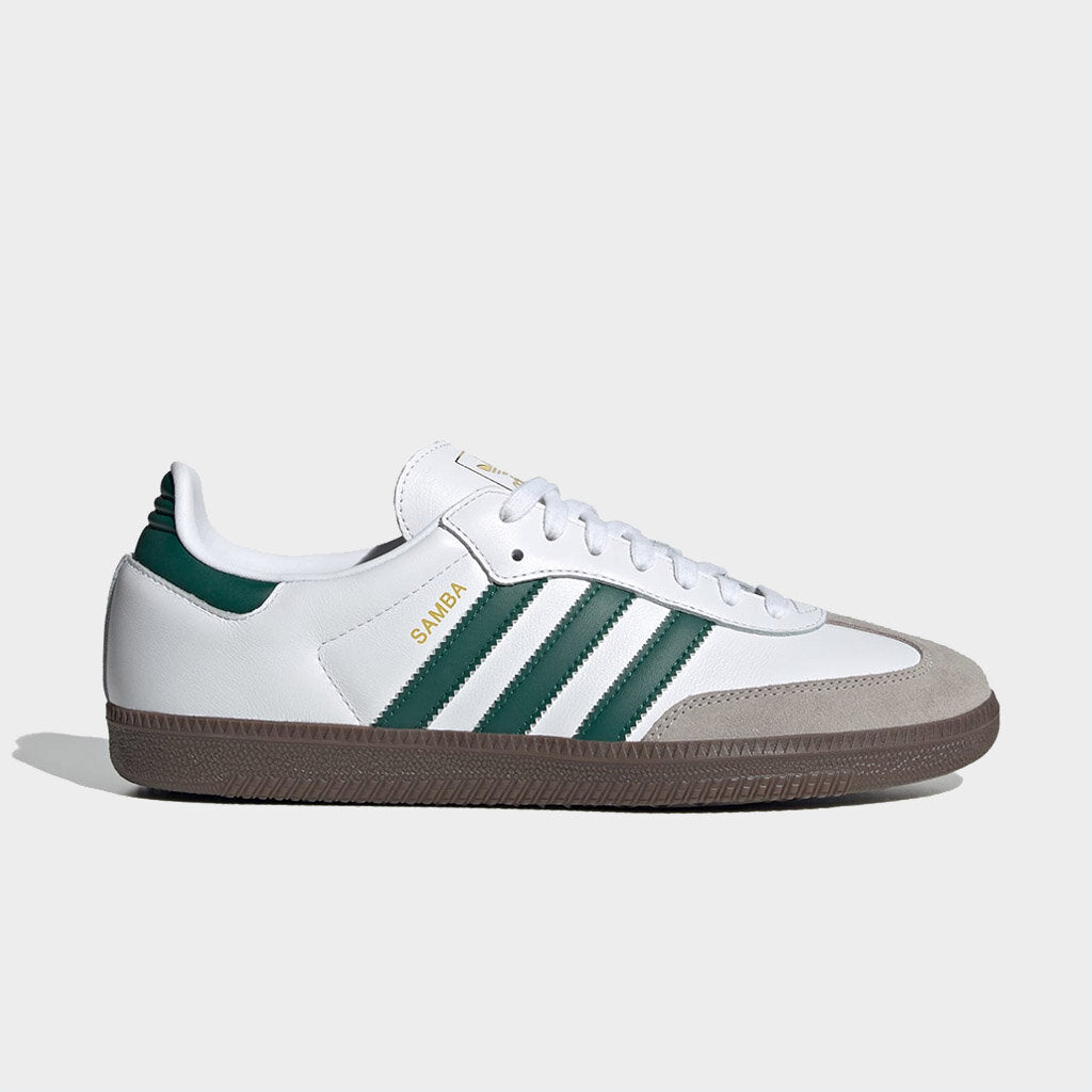 Adidas Samba OG - Cloud White / Collegiate Green / Clear Granite - Stencil