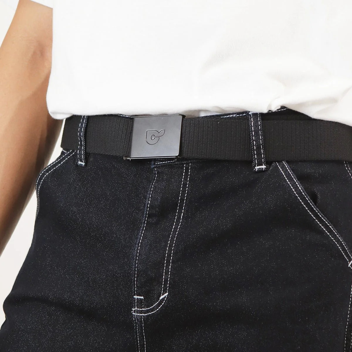 Cosmic Jorja Web Belt - Black - Stencil
