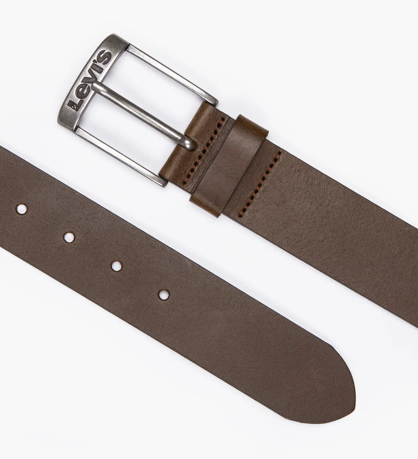 Levi's Men's Duncan Belt - Dark Brown - Stencil