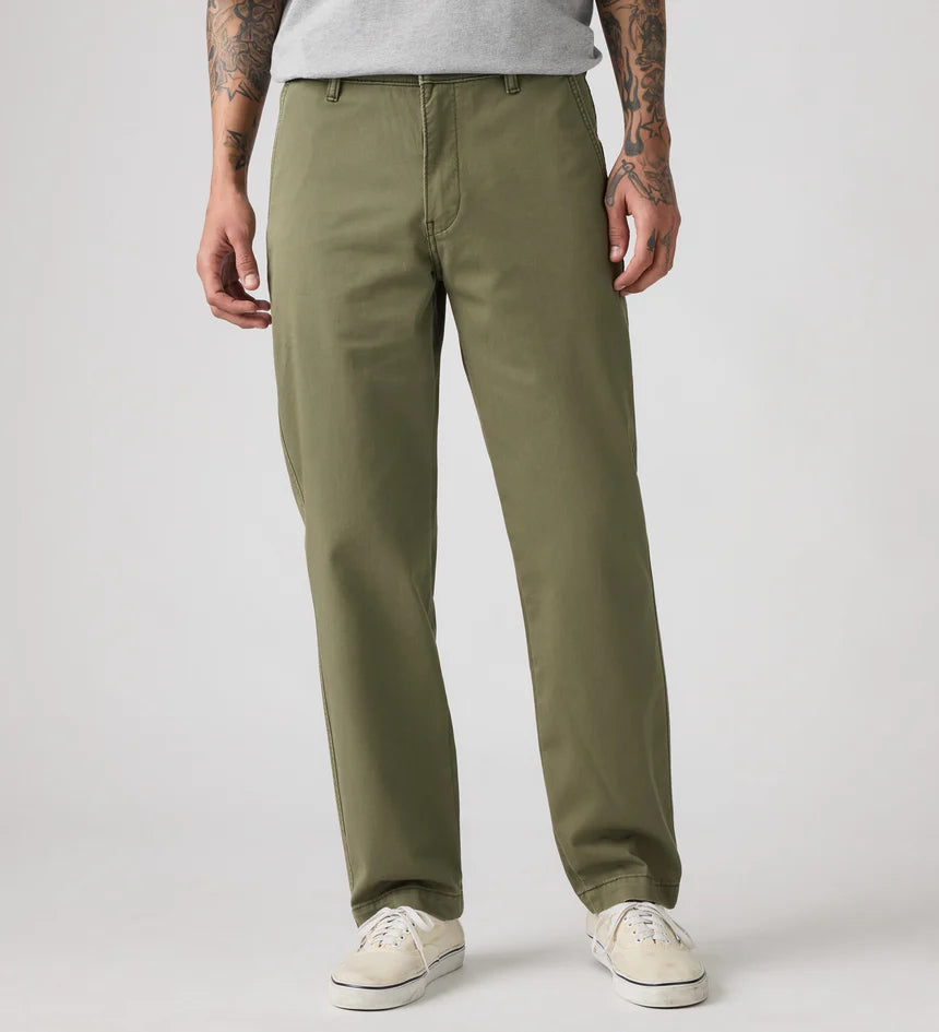 Levis Men's XX Chino Relaxed Straight - Olive Night Twill - Stencil