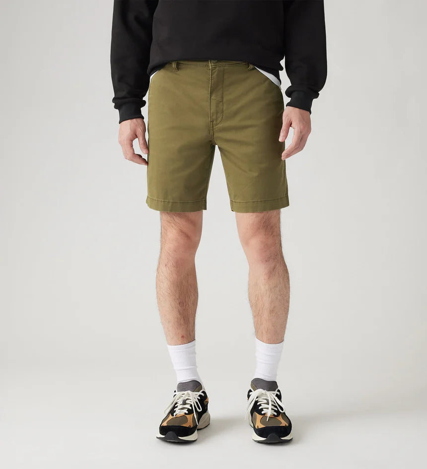 Levi's Men's XX Chino Relaxed Shorts - Olive Night Stretch Twill - Stencil