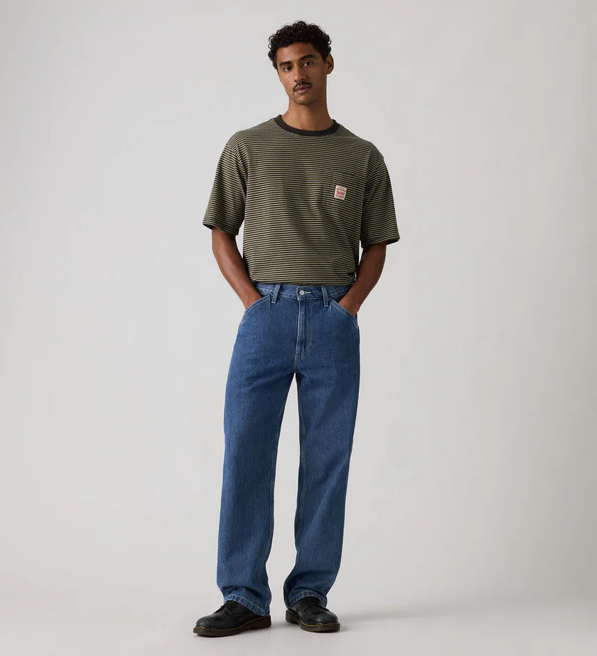 Levi's Men's 568 Loose Straight Carpenter - Safe In Charm Denim - Stencil