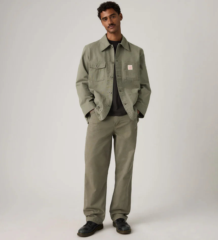 Levi's Men's 568 Loose Straight Carpenter - Dried Oregano Lightweight Canvas - Stencil