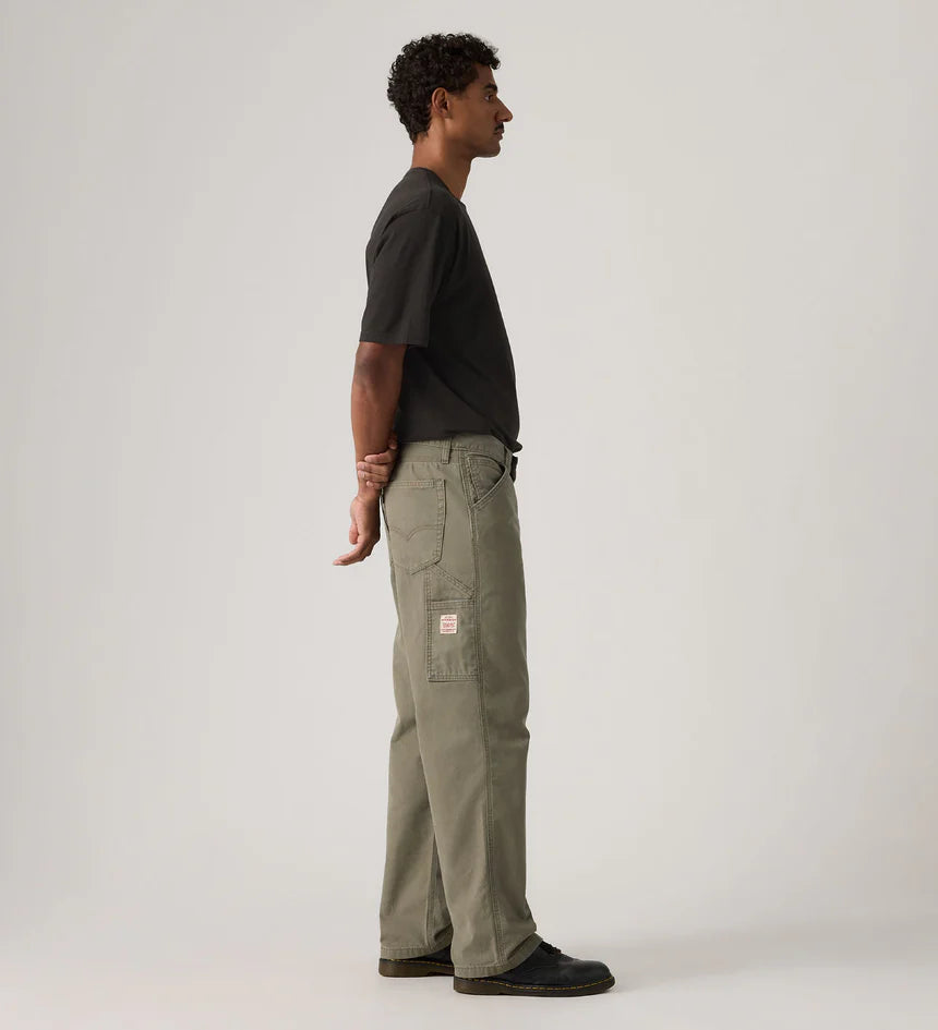 Levi's Men's 568 Loose Straight Carpenter - Dried Oregano Lightweight Canvas - Stencil