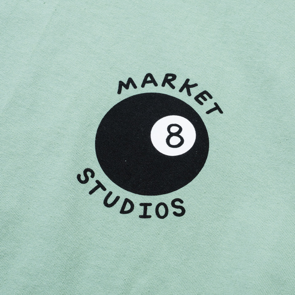 Market Eight Ball T-Shirt - Green - Stencil