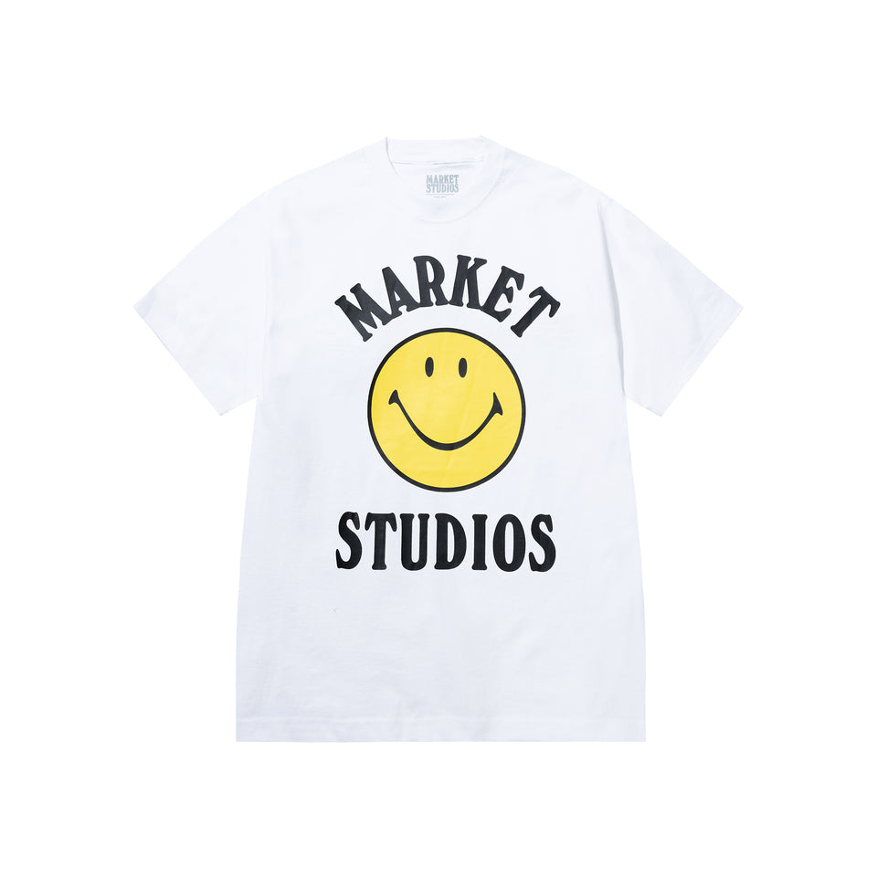 Market Smiley Mood T-Shirt - White - Stencil