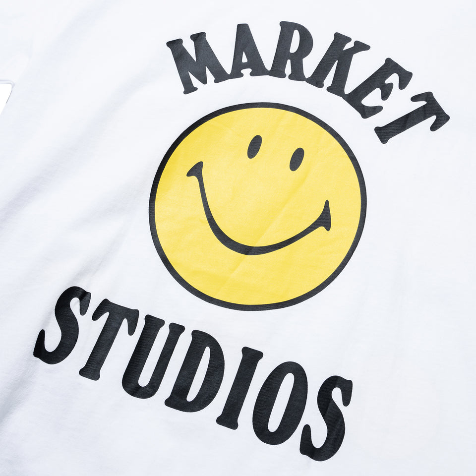 Market Smiley Mood T-Shirt - White - Stencil