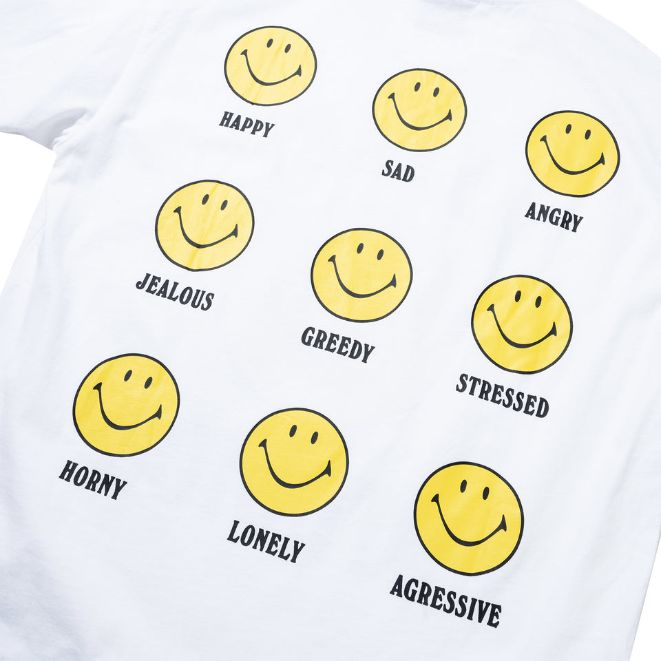 Market Smiley Mood T-Shirt - White - Stencil