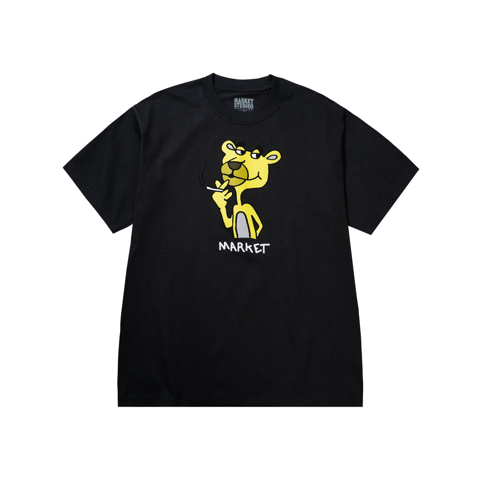 Market Yellow Panther T-Shirt - Black - Stencil
