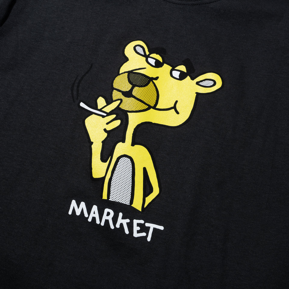 Market Yellow Panther T-Shirt - Black - Stencil