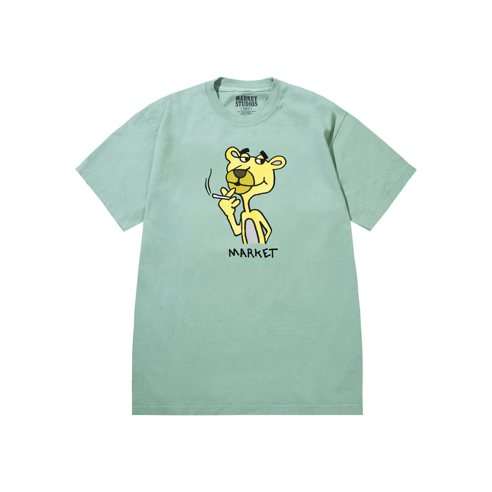 Market Yellow Panther T-Shirt - Green - Stencil