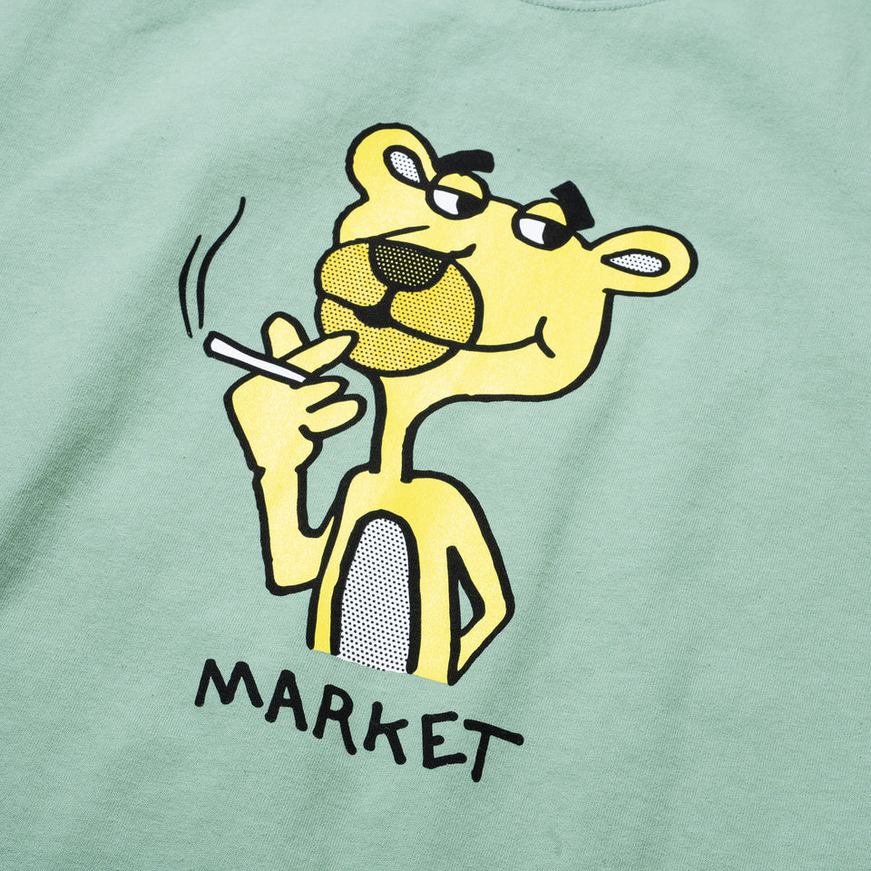 Market Yellow Panther T-Shirt - Green - Stencil