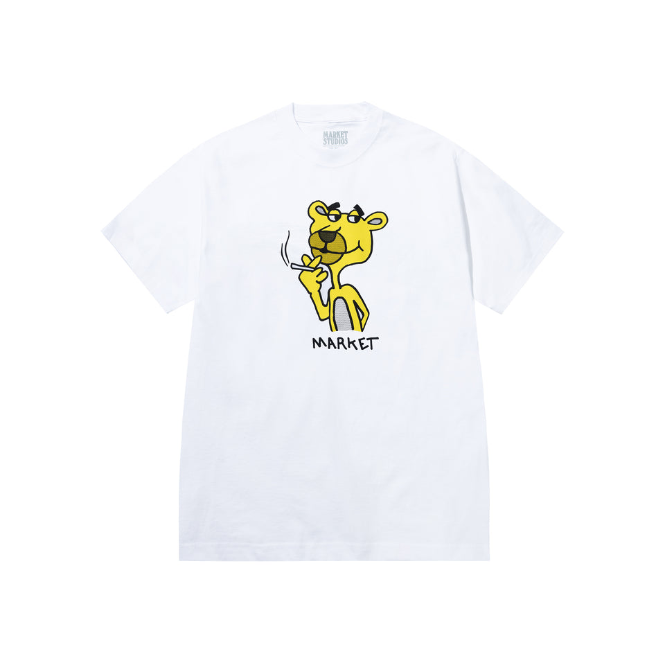 Market Yellow Panther T-Shirt - White - Stencil
