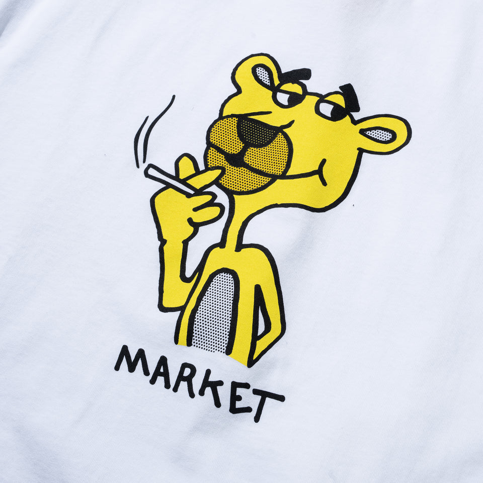 Market Yellow Panther T-Shirt - White - Stencil