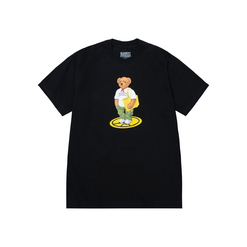 Market Stand on Peace Bear T-Shirt - Black