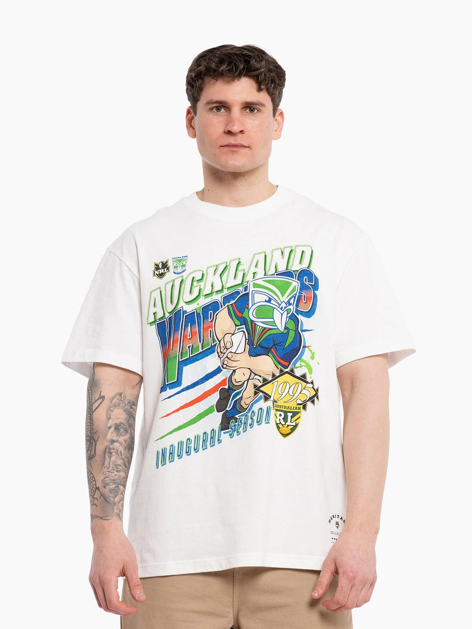 Mitchell & Ness NZ Warriors UP THE WAHS TEE - Vintage White