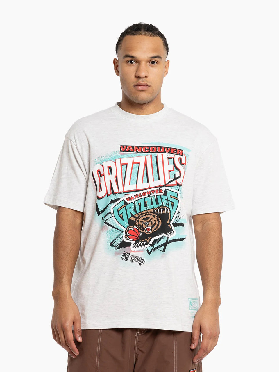 Mitchell & Ness Vancouver Grizzlies Abstract Tee Silver Marle