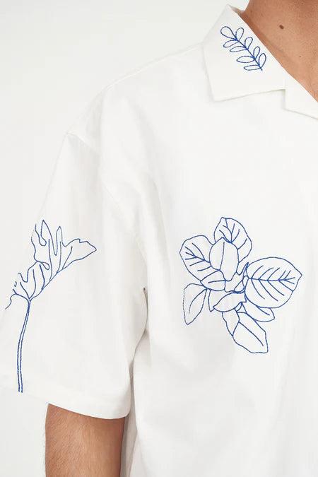 Huffer Costa Shirt/Plant Life - Chalk