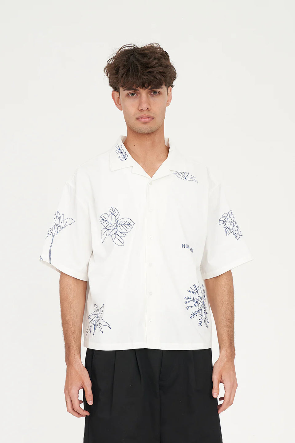Huffer Costa Shirt/Plant Life - Chalk