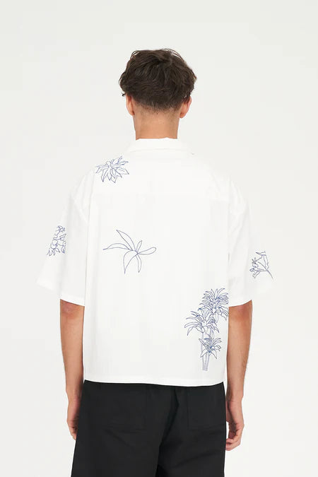 Huffer Costa Shirt/Plant Life - Chalk