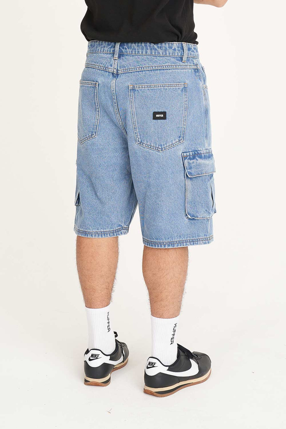Huffer Xtra Baggy Cargo Short - Blue Wash