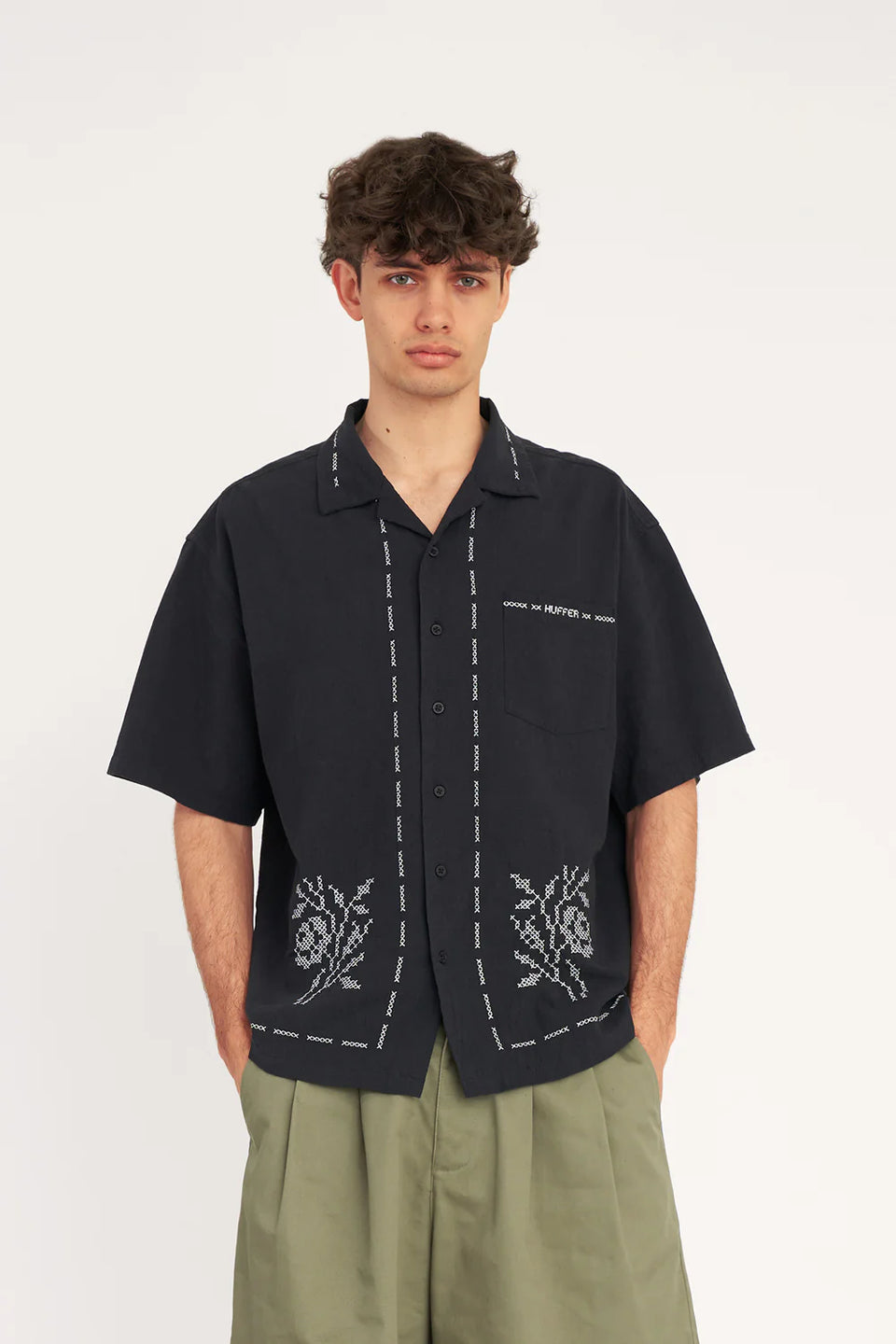Huffer Cabana Flor Shirt - Basalt