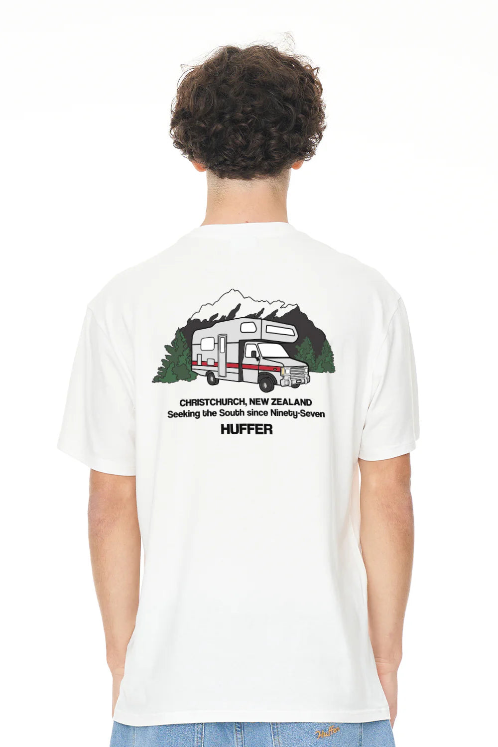 Huffer Sup Tee/Christchurch - White - Stencil