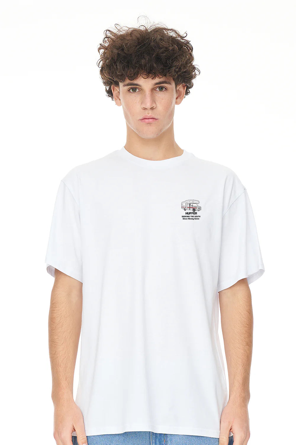 Huffer Sup Tee/Christchurch - White - Stencil
